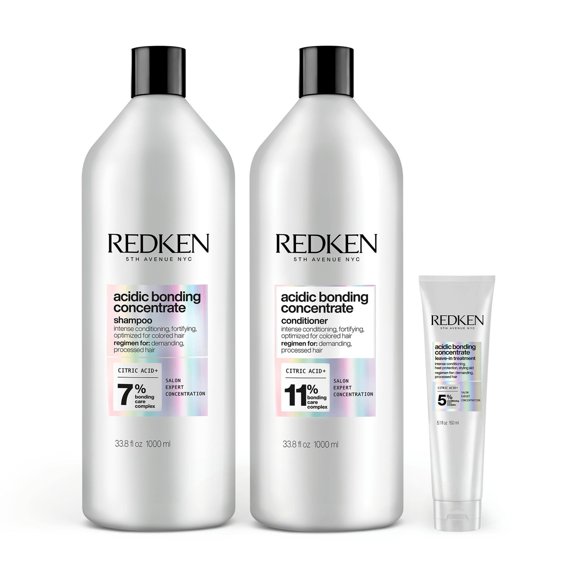 Redken - Acidic Bonding Concentrate Trio Shampoo Conditioner Treatment - 1 l 338 fl oz 172$
